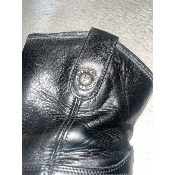 Women’s Frye Melissa Button Short Leather Ankle Booties size 6 Black - Picture 14 of 15